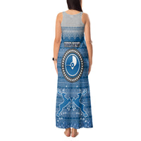 Personalised Yap Christmas Tank Maxi Dress Coat of Arms Beautiful Merry Xmas Snowflake LT03 - Polynesian Pride
