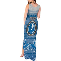 Personalised Yap Christmas Tank Maxi Dress Coat of Arms Beautiful Merry Xmas Snowflake LT03 - Polynesian Pride