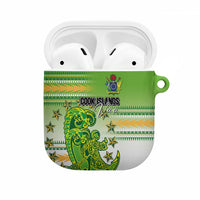 Cook Islands Va'a Race AirPods Case Te Tatau Tattoos Sporty Style Green-White Color LT03 Green - Polynesian Pride