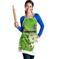 Cook Islands Va'a Race Apron Te Tatau Tattoos Sporty Style Green-White Color LT03 - Polynesian Pride