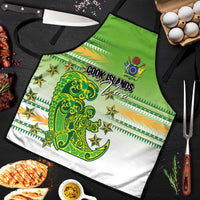 Cook Islands Va'a Race Apron Te Tatau Tattoos Sporty Style Green-White Color LT03 Green - Polynesian Pride