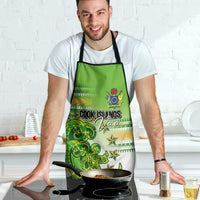 Cook Islands Va'a Race Apron Te Tatau Tattoos Sporty Style Green-White Color LT03 - Polynesian Pride