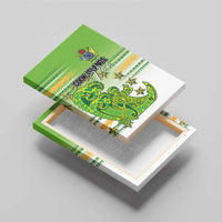 Cook Islands Va'a Race Canvas Wall Art Te Tatau Tattoos Sporty Style Green-White Color - Polynesian Pride