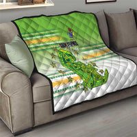 Cook Islands Va'a Race Quilt Te Tatau Tattoos Sporty Style Green-White Color - Polynesian Pride