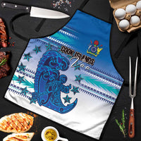 Cook Islands Va'a Race Apron Te Tatau Tattoos Sporty Style Light Blue Color LT03 Blue - Polynesian Pride
