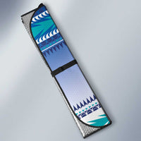 Cook Islands Va'a Race Auto Sun Shade Te Tatau Tattoos Sporty Style Light Blue Color LT03 - Polynesian Pride