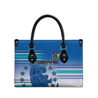 Cook Islands Va'a Race Leather Bag Te Tatau Tattoos Sporty Style Light Blue Color LT03 - Polynesian Pride