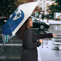 Cook Islands Va'a Race Umbrella Te Tatau Tattoos Sporty Style Light Blue Color LT03 - Polynesian Pride