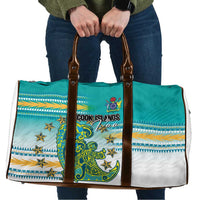 Cook Islands Va'a Race Travel Bag Te Tatau Tattoos Sporty Style Turquoise Color LT03 Turquoise - Polynesian Pride