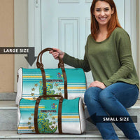 Cook Islands Va'a Race Travel Bag Te Tatau Tattoos Sporty Style Turquoise Color LT03 - Polynesian Pride