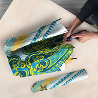 Cook Islands Va'a Race Umbrella Te Tatau Tattoos Sporty Style Turquoise Color LT03 - Polynesian Pride