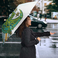 Cook Islands Va'a Race Umbrella Te Tatau Tattoos Sporty Style Turquoise Color LT03 - Polynesian Pride