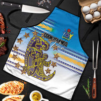 Cook Islands Va'a Race Apron Te Tatau Tattoos Sporty Style Glory Blue Color LT03 Blue - Polynesian Pride