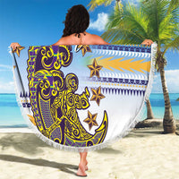 Cook Islands Va'a Race Beach Blanket Te Tatau Tattoos Sporty Style Glory Blue Color LT03 - Polynesian Pride