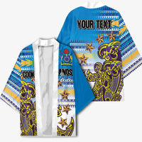 Personalised Cook Islands Va'a Race Kimono Te Tatau Tattoos Sporty Style Glory Blue Color - Polynesian Pride
