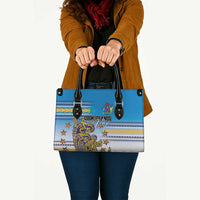 Cook Islands Va'a Race Leather Bag Te Tatau Tattoos Sporty Style Glory Blue Color LT03 - Polynesian Pride