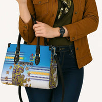 Cook Islands Va'a Race Leather Bag Te Tatau Tattoos Sporty Style Glory Blue Color LT03 - Polynesian Pride