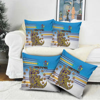Cook Islands Va'a Race Pillow Cover Te Tatau Tattoos Sporty Style Glory Blue Color LT03 - Polynesian Pride