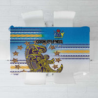 Cook Islands Va'a Race Tablecloth Te Tatau Tattoos Sporty Style Glory Blue Color - Polynesian Pride