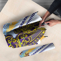 Cook Islands Va'a Race Umbrella Te Tatau Tattoos Sporty Style Glory Blue Color LT03 - Polynesian Pride