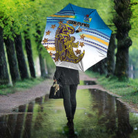 Cook Islands Va'a Race Umbrella Te Tatau Tattoos Sporty Style Glory Blue Color LT03 - Polynesian Pride