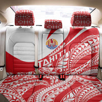 Tahiti Va'a Race Back Car Seat Cover Polynesian Tattoos Sporty Style - Polynesian Pride