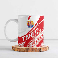 Personalised Tahiti Va'a Race Ceramic Mug Polynesian Tattoos Sporty Style LT03 Red - Polynesian Pride