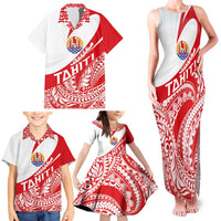 Personalised Tahiti Va'a Race Family Matching Tank Maxi Dress and Hawaiian Shirt Polynesian Tattoos Sporty Style - Polynesian Pride