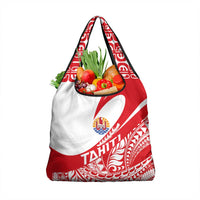 Tahiti Va'a Race Grocery Bag Polynesian Tattoos Sporty Style LT03 1-pack One Size Red - Polynesian Pride