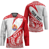Personalised Tahiti Va'a Race Hockey Jersey Polynesian Tattoos Sporty Style LT03 - Polynesian Pride