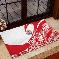 Tahiti Va'a Race Rubber Doormat Polynesian Tattoos Sporty Style - Polynesian Pride