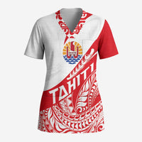 Personalised Tahiti Va'a Race Scrub Top Polynesian Tattoos Sporty Style - Polynesian Pride