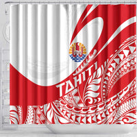 Tahiti Va'a Race Shower Curtain Polynesian Tattoos Sporty Style - Polynesian Pride