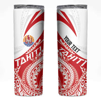 Personalised Tahiti Va'a Race Skinny Tumbler Polynesian Tattoos Sporty Style LT03 Red - Polynesian Pride