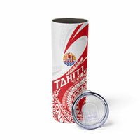 Personalised Tahiti Va'a Race Skinny Tumbler Polynesian Tattoos Sporty Style LT03 - Polynesian Pride