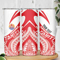 Personalised Tahiti Va'a Race Skinny Tumbler Polynesian Tattoos Sporty Style LT03 - Polynesian Pride