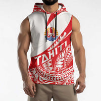 Personalised Tahiti Va'a Race Sleeveless Hoodie Polynesian Tattoos Sporty Style - Polynesian Pride