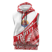 Personalised Tahiti Va'a Race Sleeveless Zip Hoodie Polynesian Tattoos Sporty Style - Polynesian Pride