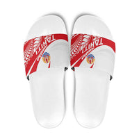 Tahiti Va'a Race Slide Sandals Polynesian Tattoos Sporty Style LT03 Red - Polynesian Pride