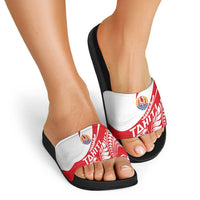 Tahiti Va'a Race Slide Sandals Polynesian Tattoos Sporty Style LT03 - Polynesian Pride