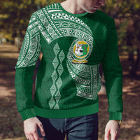 Tonga Lahaina High School Ugly Christmas Sweater Traditional Ngatu and Polynesian Pattern LT03 - Polynesian Pride