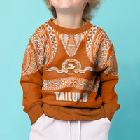 Tonga Tailulu College Kid Ugly Christmas Sweater Traditional Ngatu and Polynesian Pattern LT03 - Polynesian Pride