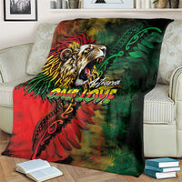 Aotearoa One Love Blanket Reggae Lion with Kakahu Huruhuru LT03 - Polynesian Pride