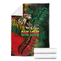 Aotearoa One Love Blanket Reggae Lion with Kakahu Huruhuru LT03 - Polynesian Pride