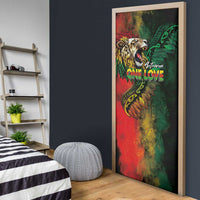 Aotearoa One Love Door Cover Reggae Lion with Kakahu Huruhuru LT03 - Polynesian Pride