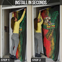 Aotearoa One Love Door Cover Reggae Lion with Kakahu Huruhuru LT03 - Polynesian Pride