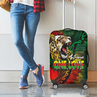Aotearoa One Love Luggage Cover Reggae Lion with Kakahu Huruhuru LT03 - Polynesian Pride
