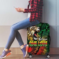 Aotearoa One Love Luggage Cover Reggae Lion with Kakahu Huruhuru LT03 - Polynesian Pride