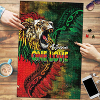 Aotearoa One Love Puzzle Reggae Lion with Kakahu Huruhuru LT03 Black - Polynesian Pride