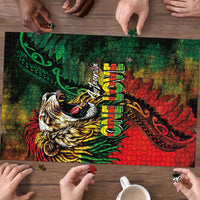 Aotearoa One Love Puzzle Reggae Lion with Kakahu Huruhuru LT03 - Polynesian Pride
